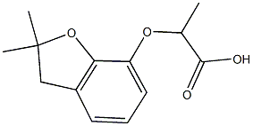 2-[(2,2-dimethyl-2,3-dihydro-1-benzofuran-7-yl)oxy]propanoic acid Struktur