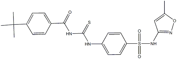 4-({[(4-tert-butylbenzoyl)amino]carbothioyl}amino)-N-(5-methyl-3-isoxazolyl)benzenesulfonamide Struktur