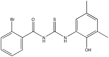 N-(2-bromobenzoyl)-N'-(2-hydroxy-3,5-dimethylphenyl)thiourea Struktur