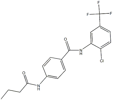 4-(butyrylamino)-N-[2-chloro-5-(trifluoromethyl)phenyl]benzamide Struktur