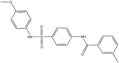 N-{4-[(4-methoxyanilino)sulfonyl]phenyl}-3-methylbenzamide Struktur