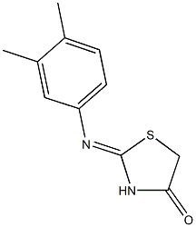 2-[(3,4-dimethylphenyl)imino]-1,3-thiazolidin-4-one Struktur