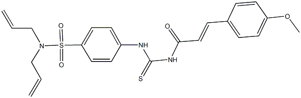 N,N-diallyl-4-[({[3-(4-methoxyphenyl)acryloyl]amino}carbothioyl)amino]benzenesulfonamide Struktur