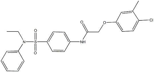 2-(4-chloro-3-methylphenoxy)-N-{4-[(ethylanilino)sulfonyl]phenyl}acetamide Struktur