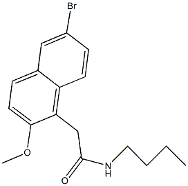 2-(6-bromo-2-methoxy-1-naphthyl)-N-butylacetamide Struktur