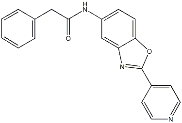 2-phenyl-N-[2-(4-pyridinyl)-1,3-benzoxazol-5-yl]acetamide Struktur