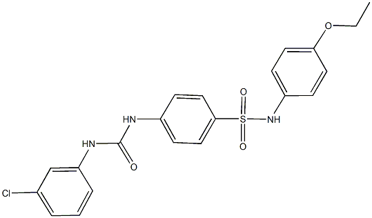 4-{[(3-chloroanilino)carbonyl]amino}-N-(4-ethoxyphenyl)benzenesulfonamide Struktur