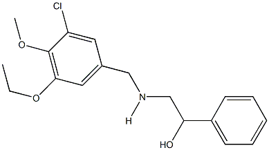 2-[(3-chloro-5-ethoxy-4-methoxybenzyl)amino]-1-phenylethanol Struktur