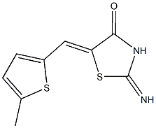 2-imino-5-[(5-methyl-2-thienyl)methylene]-1,3-thiazolidin-4-one Struktur