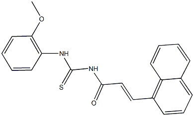 N-(2-methoxyphenyl)-N'-[3-(1-naphthyl)acryloyl]thiourea Struktur