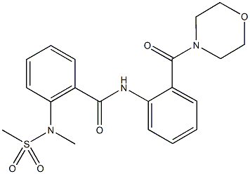 2-[methyl(methylsulfonyl)amino]-N-[2-(4-morpholinylcarbonyl)phenyl]benzamide Struktur