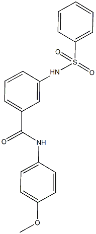 N-(4-methoxyphenyl)-3-[(phenylsulfonyl)amino]benzamide Struktur