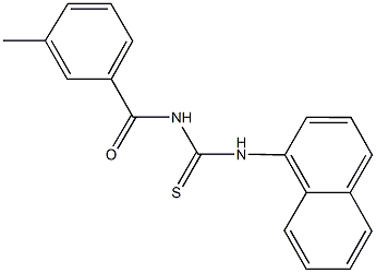 N-(3-methylbenzoyl)-N'-(1-naphthyl)thiourea Struktur