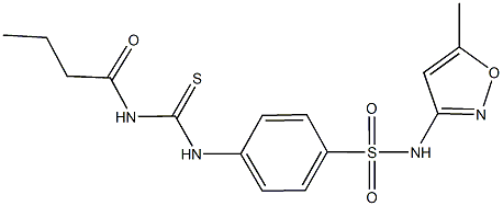 4-{[(butyrylamino)carbothioyl]amino}-N-(5-methyl-3-isoxazolyl)benzenesulfonamide Struktur