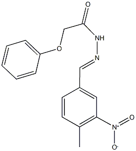 N'-{3-nitro-4-methylbenzylidene}-2-phenoxyacetohydrazide Struktur