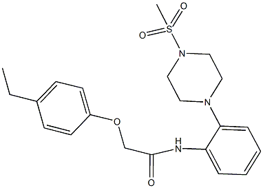 2-(4-ethylphenoxy)-N-{2-[4-(methylsulfonyl)-1-piperazinyl]phenyl}acetamide Struktur