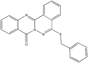 5-(benzylsulfanyl)-8H-phthalazino[1,2-b]quinazolin-8-one Struktur