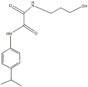 N~1~-(3-hydroxypropyl)-N~2~-[4-(1-methylethyl)phenyl]ethanediamide Struktur