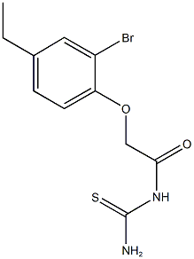 N-[(2-bromo-4-ethylphenoxy)acetyl]thiourea Struktur