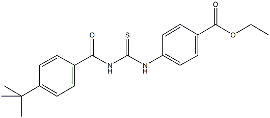 ethyl 4-({[(4-tert-butylbenzoyl)amino]carbothioyl}amino)benzoate Struktur