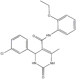 4-(3-chlorophenyl)-N-(2-ethoxyphenyl)-6-methyl-2-oxo-1,2,3,4-tetrahydro-5-pyrimidinecarboxamide Struktur