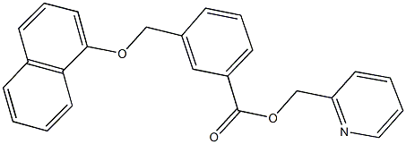 2-pyridinylmethyl 3-[(1-naphthyloxy)methyl]benzoate Struktur