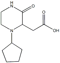 (1-cyclopentyl-3-oxo-2-piperazinyl)acetic acid Struktur