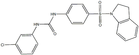 N-(3-chlorophenyl)-N'-[4-(2,3-dihydro-1H-indol-1-ylsulfonyl)phenyl]urea Struktur