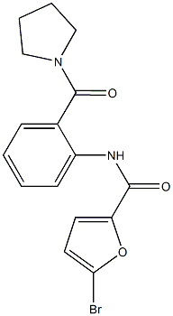 5-bromo-N-[2-(1-pyrrolidinylcarbonyl)phenyl]-2-furamide Struktur