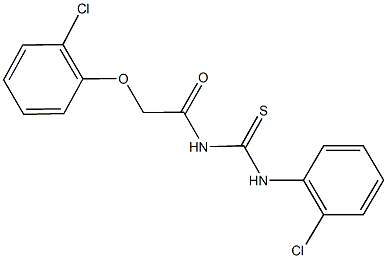 N-[(2-chlorophenoxy)acetyl]-N'-(2-chlorophenyl)thiourea Struktur