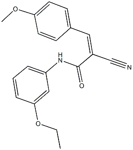 2-cyano-N-(3-ethoxyphenyl)-3-(4-methoxyphenyl)acrylamide Struktur