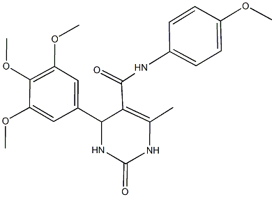 N-(4-methoxyphenyl)-6-methyl-2-oxo-4-(3,4,5-trimethoxyphenyl)-1,2,3,4-tetrahydro-5-pyrimidinecarboxamide Struktur