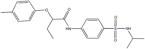 N-{4-[(isopropylamino)sulfonyl]phenyl}-2-(4-methylphenoxy)butanamide Struktur