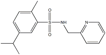 5-isopropyl-2-methyl-N-(2-pyridinylmethyl)benzenesulfonamide Struktur