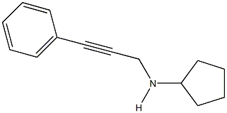 N-cyclopentyl-N-(3-phenyl-2-propynyl)amine Struktur