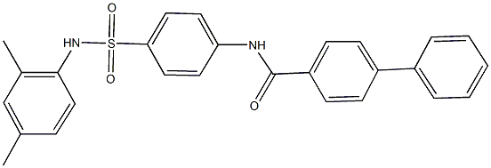 N-{4-[(2,4-dimethylanilino)sulfonyl]phenyl}[1,1'-biphenyl]-4-carboxamide Struktur