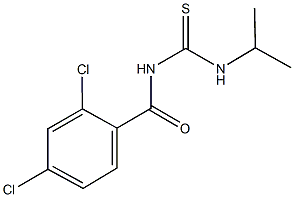 N-(2,4-dichlorobenzoyl)-N'-isopropylthiourea Struktur