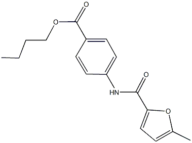 butyl 4-[(5-methyl-2-furoyl)amino]benzoate Struktur