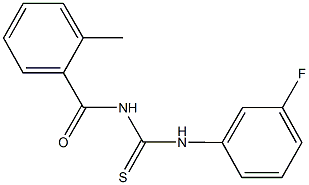 N-(3-fluorophenyl)-N'-(2-methylbenzoyl)thiourea Struktur