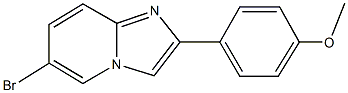 4-(6-bromoimidazo[1,2-a]pyridin-2-yl)phenyl methyl ether Struktur