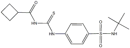 N-(tert-butyl)-4-({[(cyclobutylcarbonyl)amino]carbothioyl}amino)benzenesulfonamide Struktur