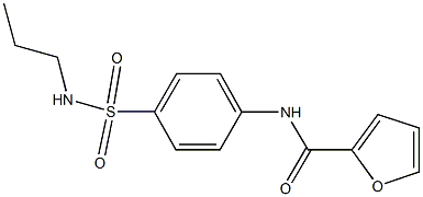 N-{4-[(propylamino)sulfonyl]phenyl}-2-furamide Struktur