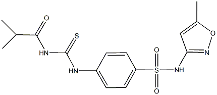 4-{[(isobutyrylamino)carbothioyl]amino}-N-(5-methyl-3-isoxazolyl)benzenesulfonamide Struktur