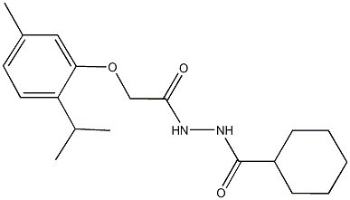 N'-(cyclohexylcarbonyl)-2-(2-isopropyl-5-methylphenoxy)acetohydrazide Struktur