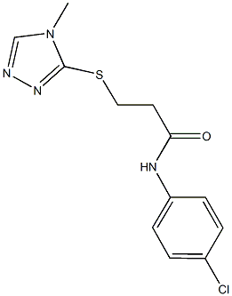 N-(4-chlorophenyl)-3-[(4-methyl-4H-1,2,4-triazol-3-yl)sulfanyl]propanamide Struktur