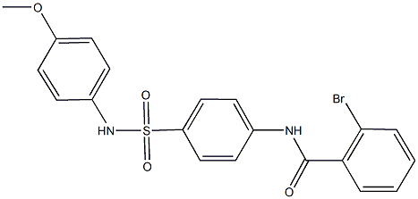 2-bromo-N-{4-[(4-methoxyanilino)sulfonyl]phenyl}benzamide Struktur