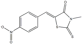 5-{4-nitrobenzylidene}-3-methyl-2-thioxo-1,3-thiazolidin-4-one Struktur