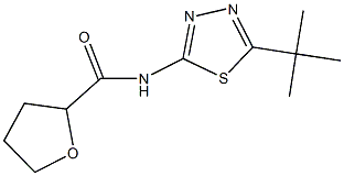 N-(5-tert-butyl-1,3,4-thiadiazol-2-yl)tetrahydro-2-furancarboxamide Struktur