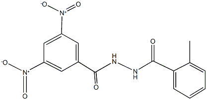 3,5-dinitro-N'-(2-methylbenzoyl)benzohydrazide Struktur