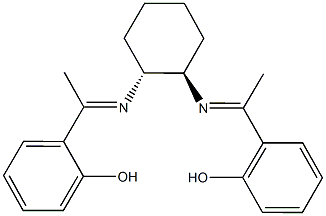 2-[N-(2-{[1-(2-hydroxyphenyl)ethylidene]amino}cyclohexyl)ethanimidoyl]phenol Struktur